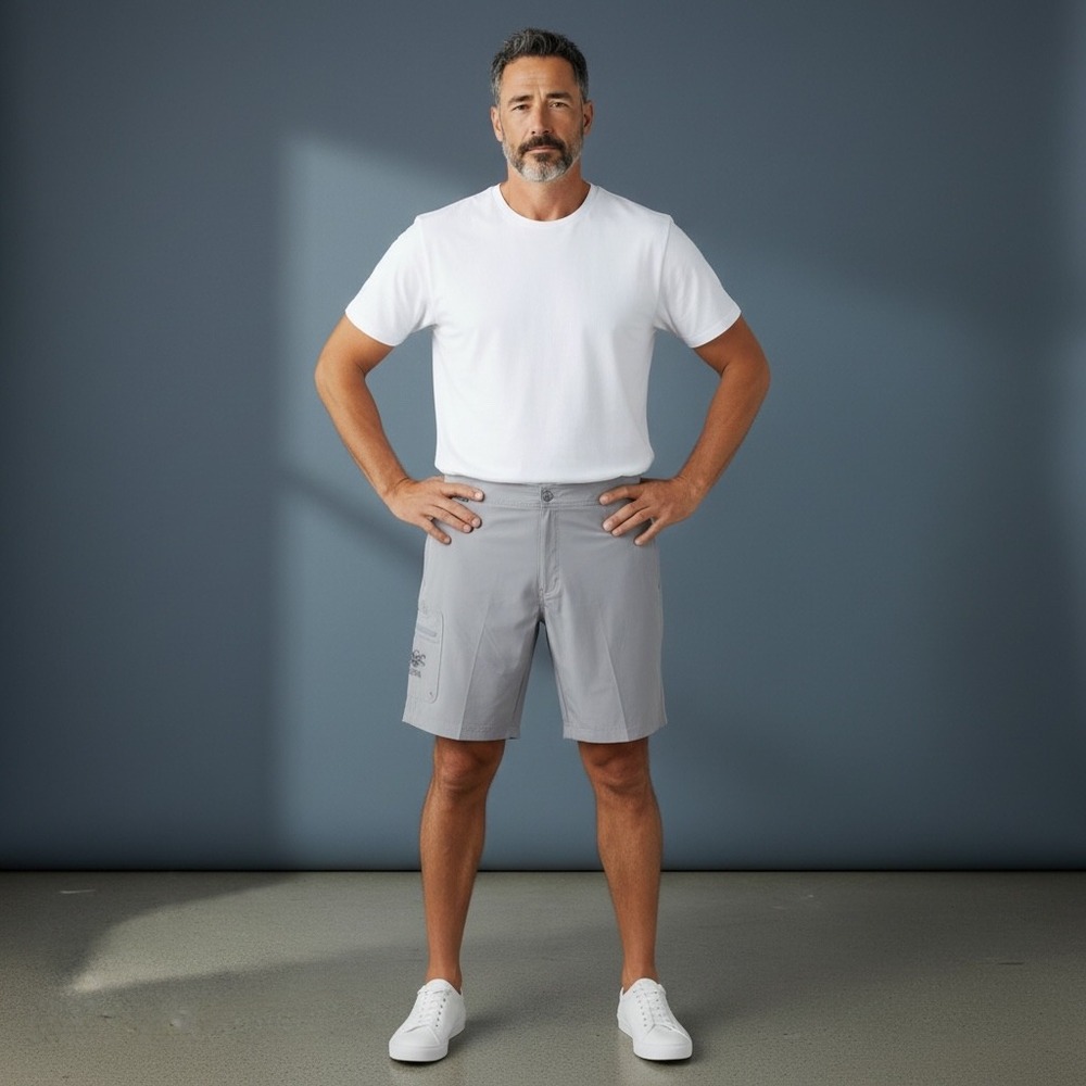 Calcutta Mens Gray Cargo Pocket Shorts Size 38 Outdoor Adventure‎ Hiking Fishing